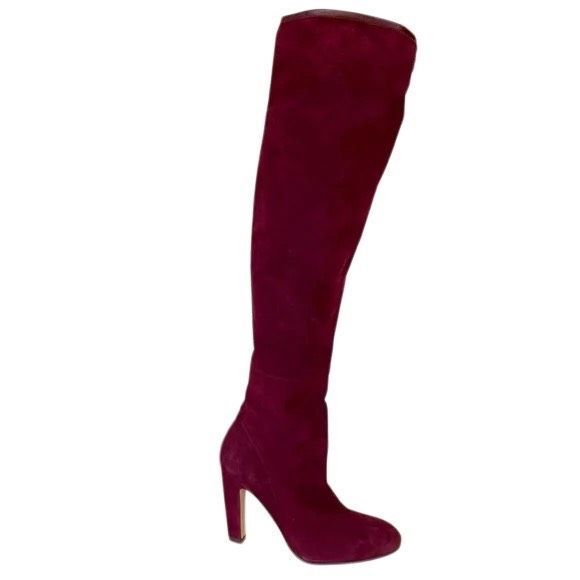 Stuart Weitzman burgundy suede boots- size 9 - Picture 2 of 9